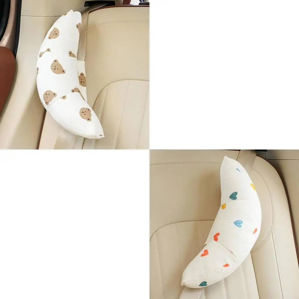 

Child Safety Seats Belt Shoulder Cushions Bear Comfortable Adjustable Protector L8RB