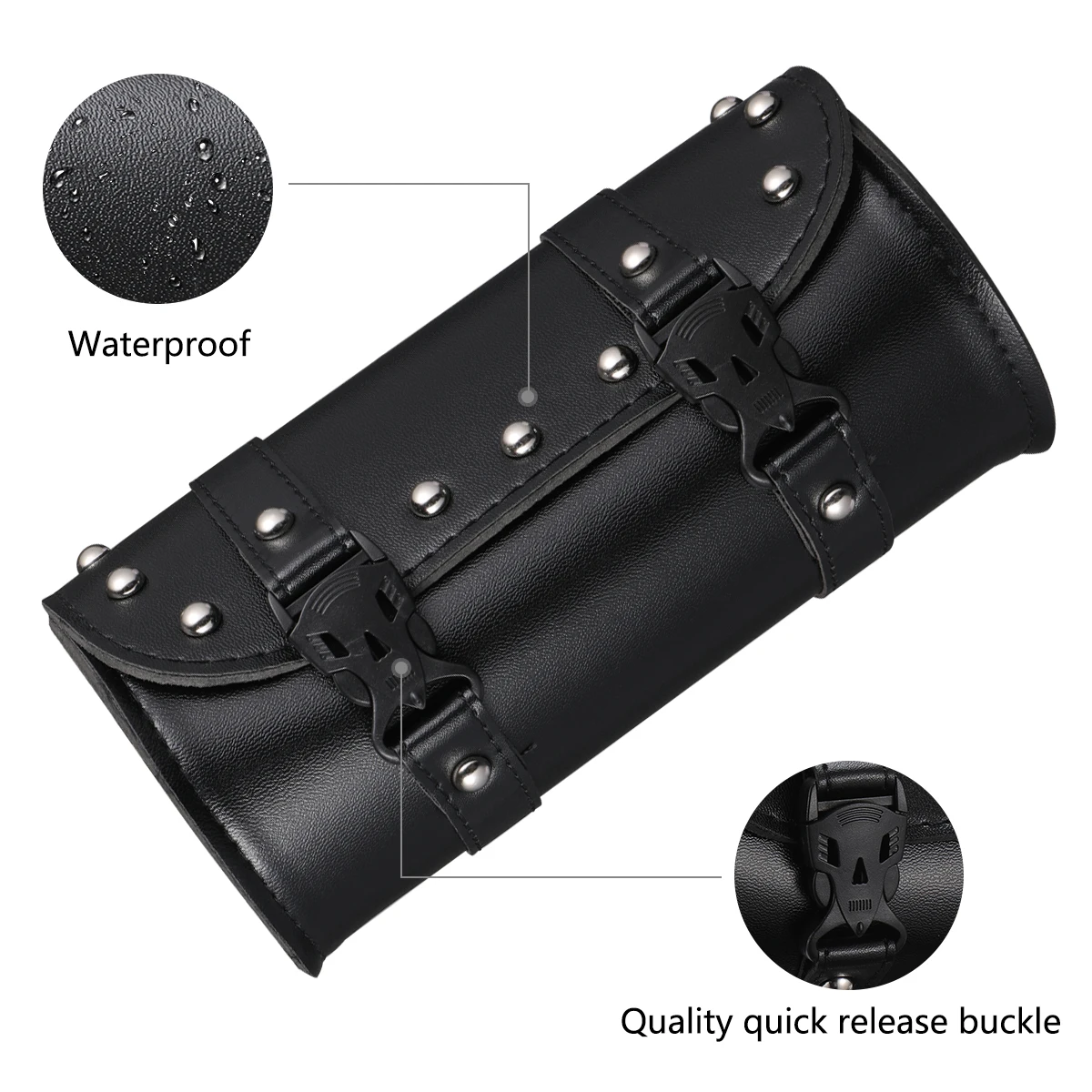 

Motorcycle Side Bag Black Saddlebags for Bike Scooter Waterproof Durability Max Storage Easy Access Bags Motorcycle