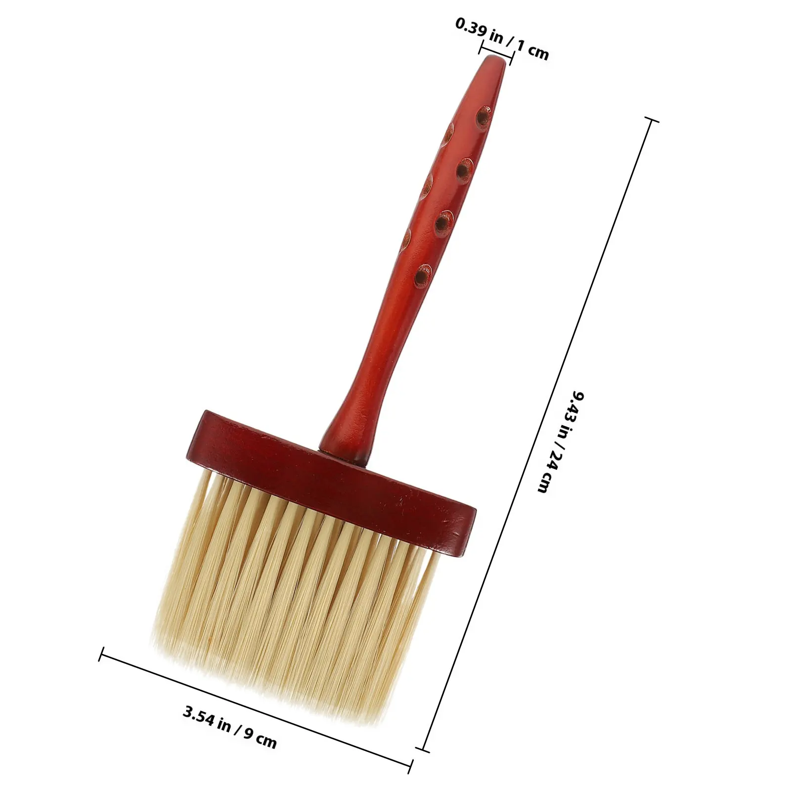 Wooden Handle Neck Duster Brush for Hairdressers Barbers and Home Use Nylon Horse Bristle Hair Cutting Cleaning Tool Broken Hair