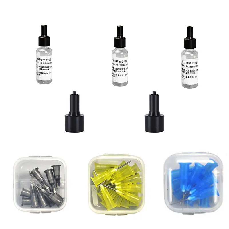 

YD-MX116A no-cleaning Airbrush contains 50ml special bottleand0.2/0.3/0.5mm disposable nozzle no-cleaning spray pen accessories