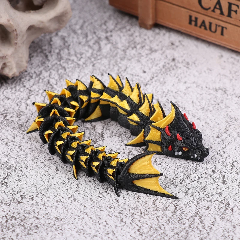 

3D Printed Dragon Decoration Dragon Creative Toys Fun Home Office Decor Chinese Dragon Figurine For Kids Ages 6+