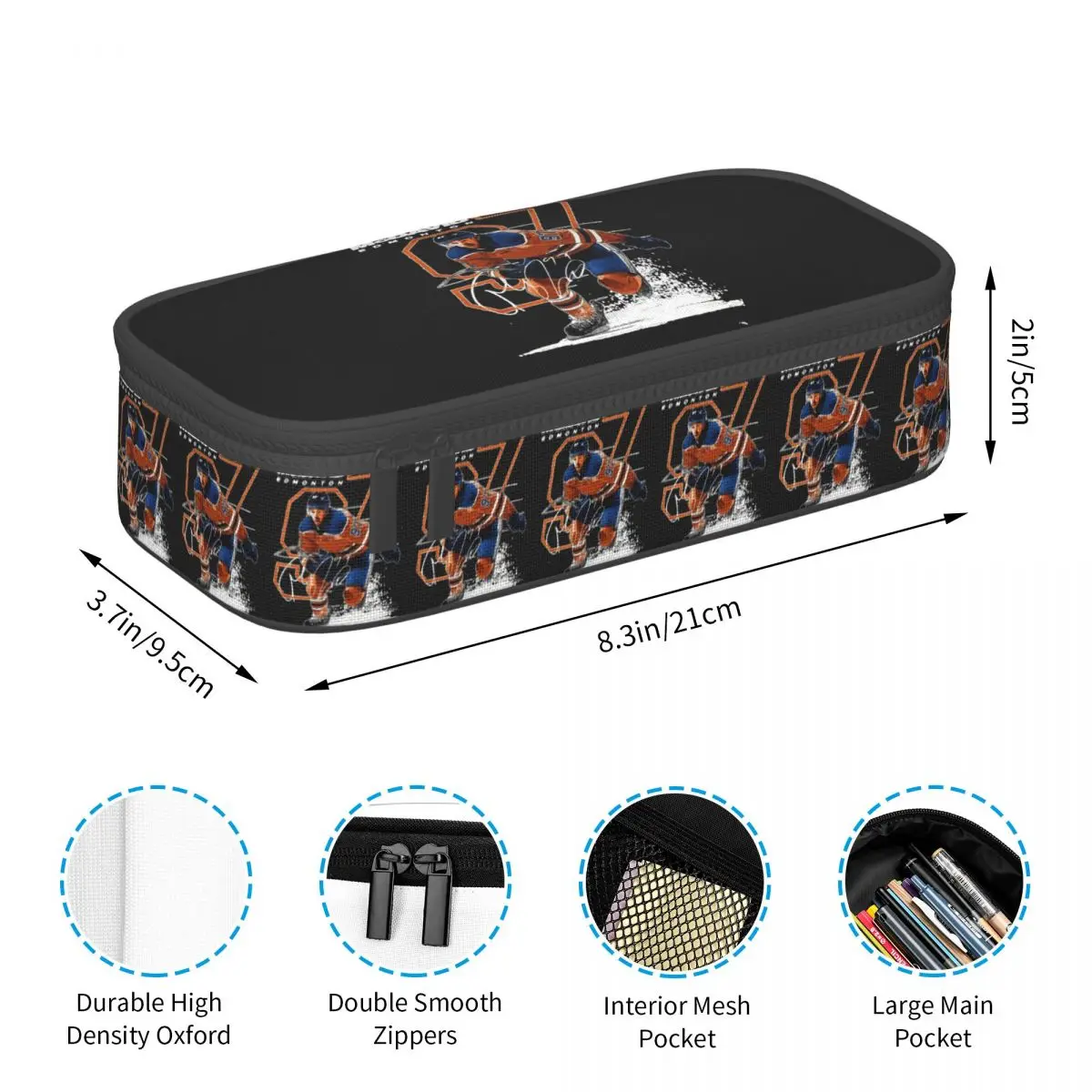 كونور ماك ديفيد 97 ل إدمونتون أويلرز المشجعين مقلمة للطلاب مدرسة صندوق القلم حقيبة أقلام رصاص لوازم مكتبية حامل قلم حقيبة