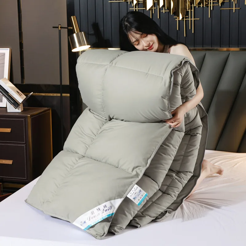 Household Thick Quilted Down Alternative Comforter Extra Warm Winter Hotel Grade Hypoallergenic All Season Queen King Twin