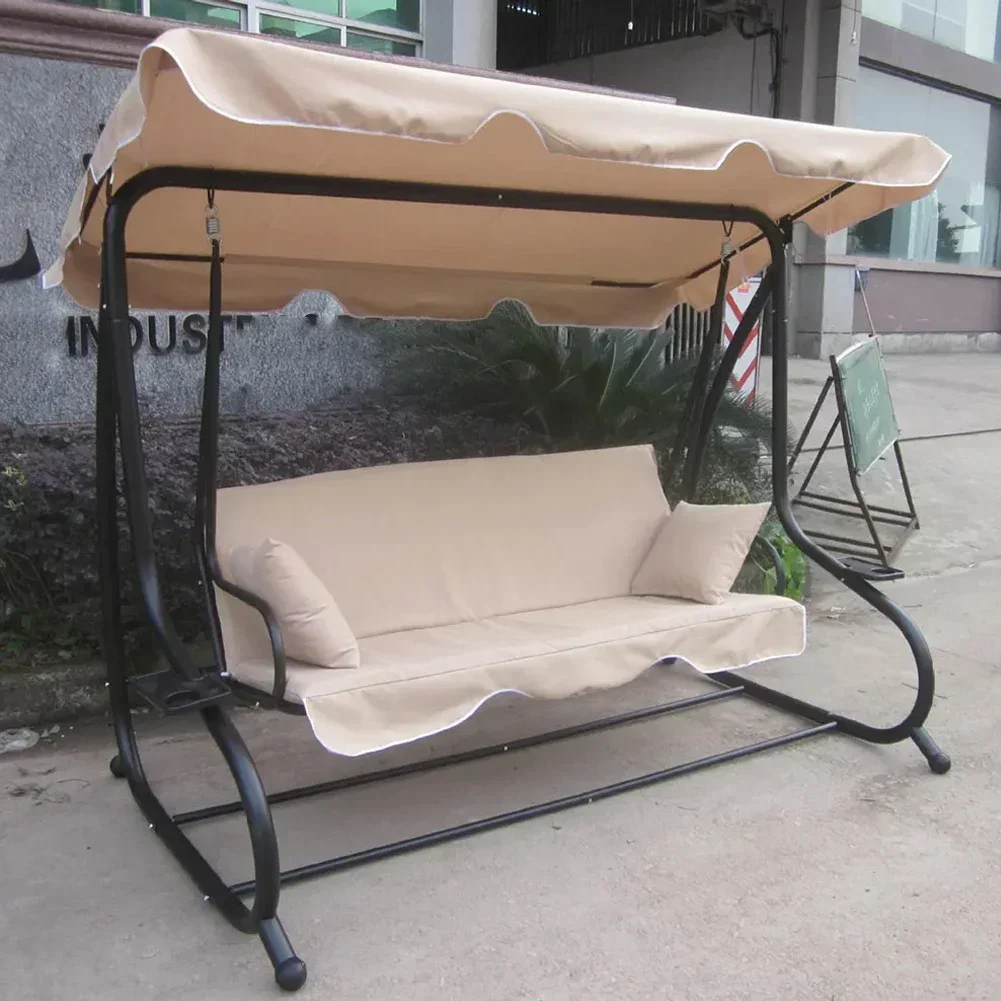 1pc 210D Outdoor Courtyard Swing Sunshade Canopy Cover Household Garden Courtyard Waterproof Swing Protection Cover