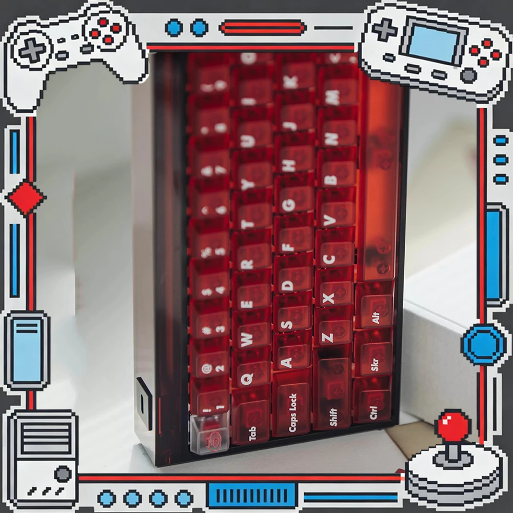 

LeleLab SupSupABS PC Keycaps Red Fog Permeable Keycap Original Factory Personalized Keyboard Keycaps Customized PC Gifts