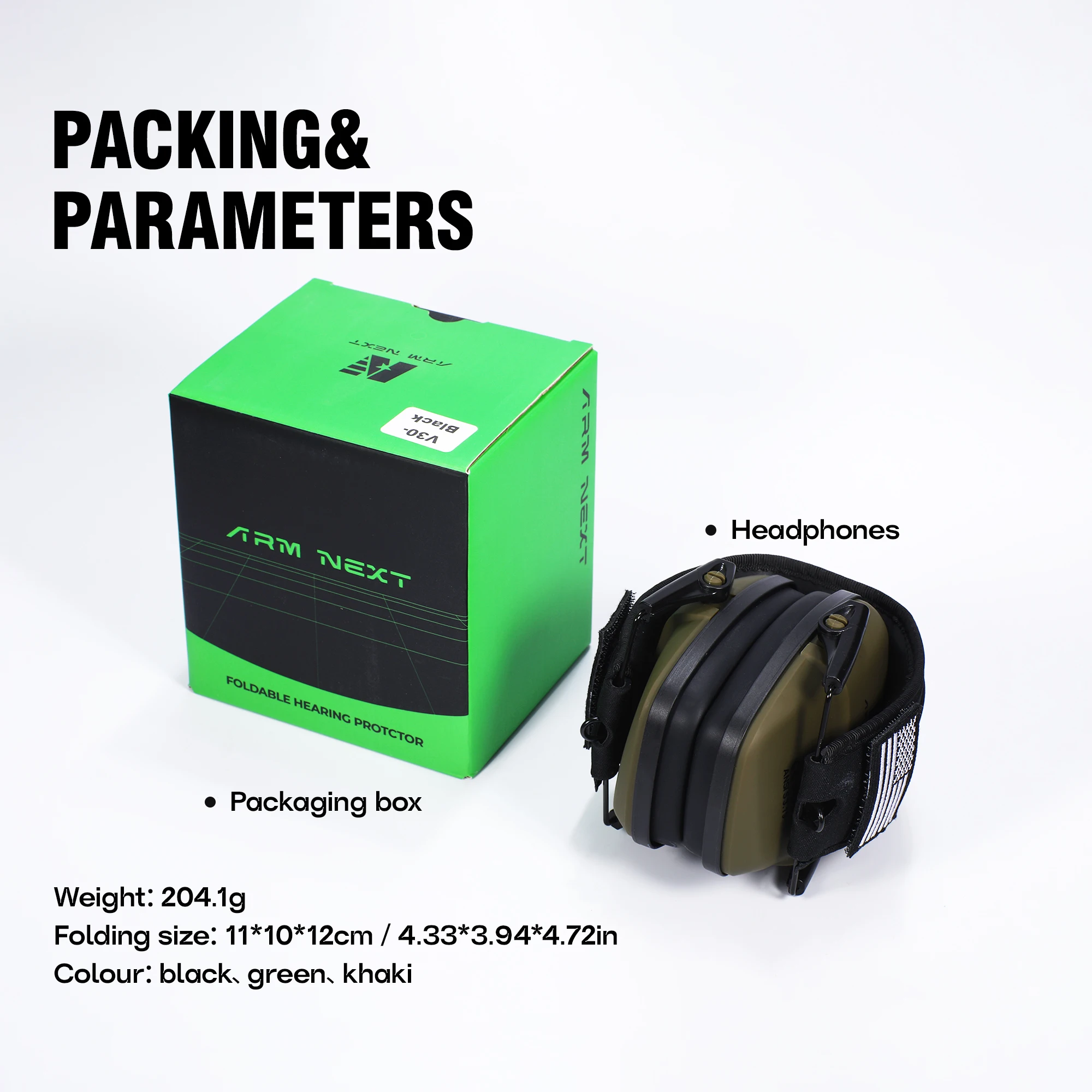 Anti-Noise Ear Plugs Tactical Hunting Folding Ear Defenders Ear Protector Ear Muff Hearing Protection Soundproof For Shooting