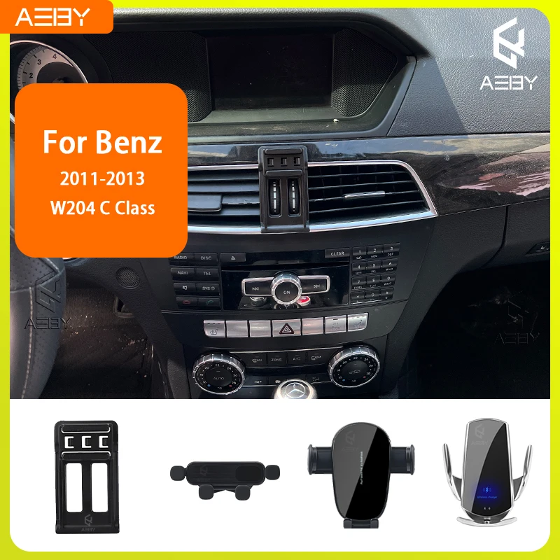 Für Benz C-Klasse W204 2011-2013 Handyhalterung Auto-Mobiltelefon-Halterung Spezielle Fixierte Halterung Basis Kabellose Ladestation Innenraum