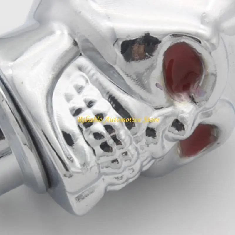 

M68B Skull Head Manual Gear Shifts Knob Shifts Lever Novelty Decoration with LED Lighting for Automotive Interior Enhancement