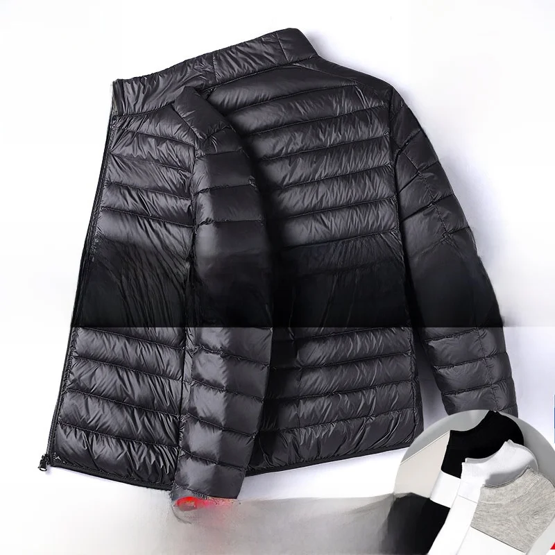 Men's down Jaet Lightweight Stand Collar Pure Color White Du down Coat Trendy Autumn Winter Outerwear Slim Fit ort Sle
