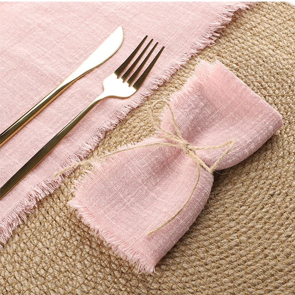 10PCS 40x40cm Cotton Gauze Weddings Napkins Cloth Soft and Durable, For Festival Party Birthday Kitchen Dinner Decor