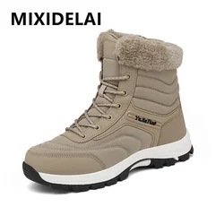 Brand Warm Winter Men's Hiking Boots Outdoor Snow Men Boots Men Work Casual Sneakers High Top Keep Warm Non-slip Ankle Boots