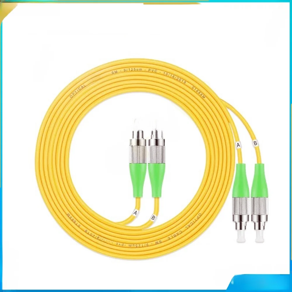 

1pc 10m~50m FC/APC - FC/APC Fiber Patch Cord FTTH Duplex Single Mode Cable 9/125 Length