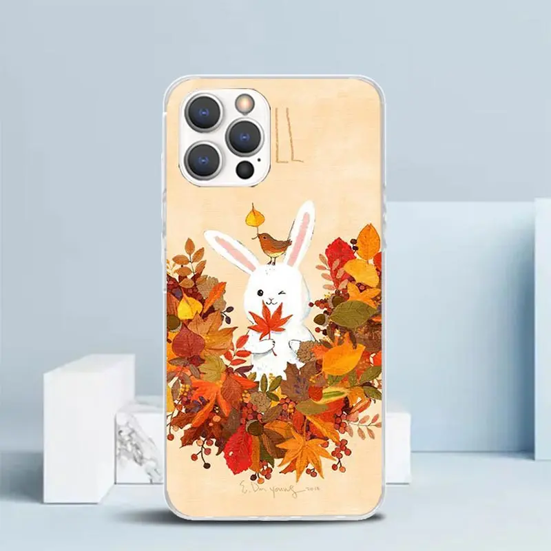 Pumpkin Happy Fall Autumn Phone Case For IPhone 16 15 14 13 12 11 Pro Max Mini XR XS X 7 Plus 8 + SE 2020 Soft TPU Back Cover