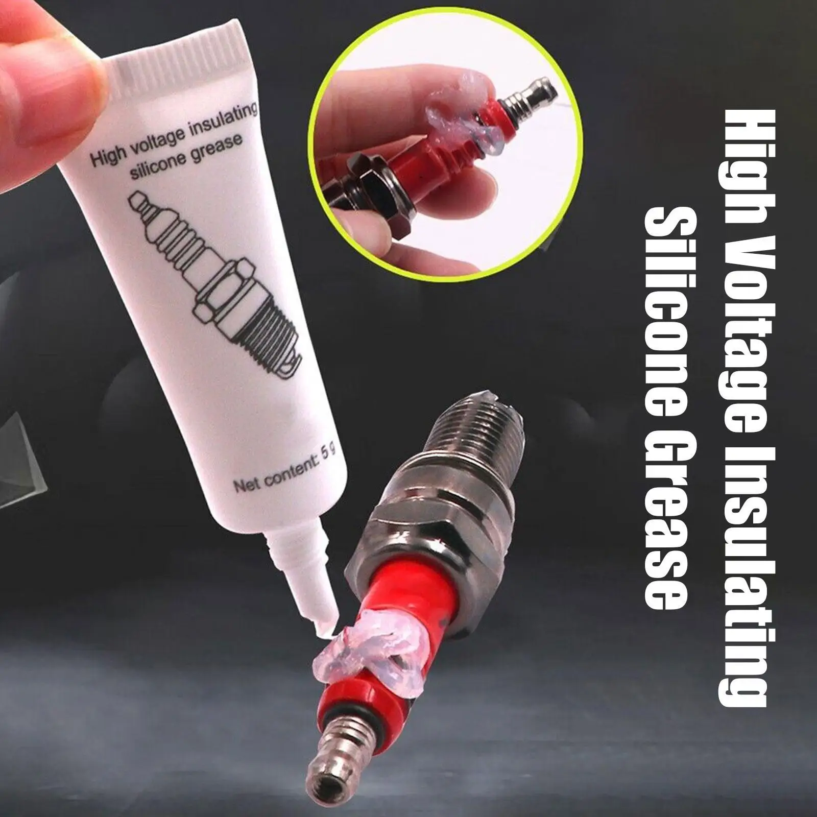 Car Spark Plug Insulating Grease High Voltage Insulating Ignition Coil Silicone Grease Temperature Corrosion Resistance
