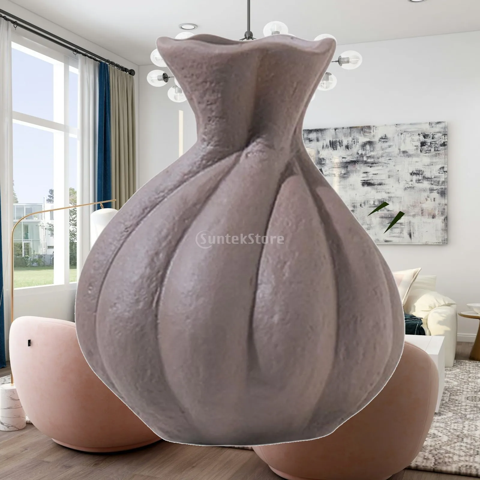 Vase with ceramic flower floral container modern table table table table