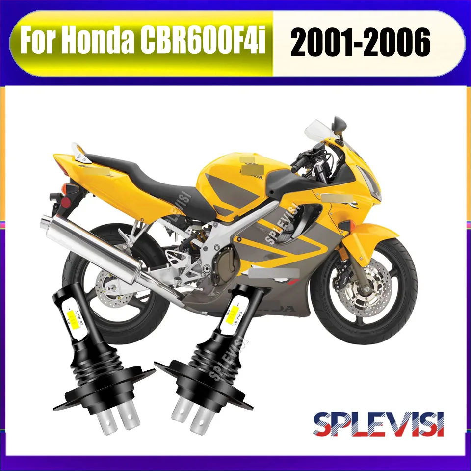 

12v 24v LED H7 Xenon White Headlights -Just Plug & Play Easy Replacement For Honda CBR600F4i 2001 2002 2003 2004 2005 2006