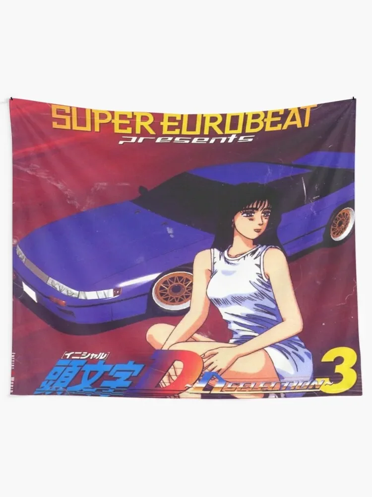 Initial D Mako Super Eurobeat Anime Tapestry Aesthetics For Room Things To The Room Things To Decorate The Room Tapestry