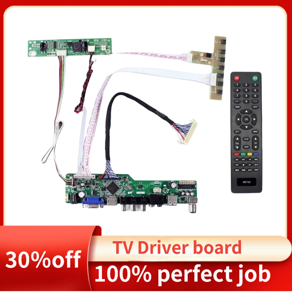 

New TV56 monitor board Kit M240HW01 VD TV+HDMI+VGA+AV+USB LCD LED screen Controller Board