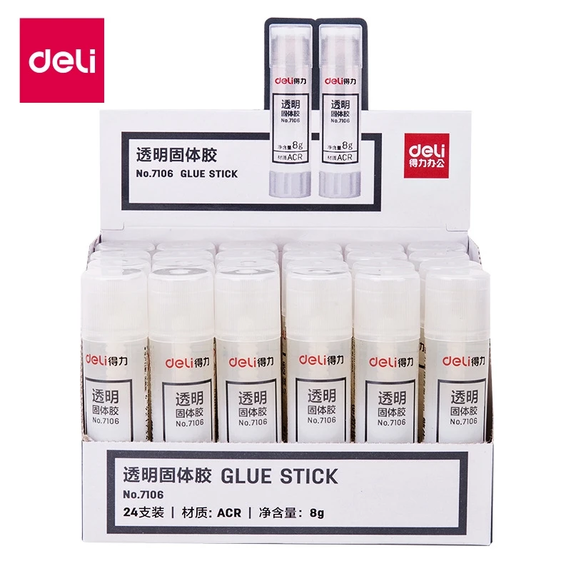 Deli 1 PC Glue Stick Transparent Solid Handmade Student Stationery 7106