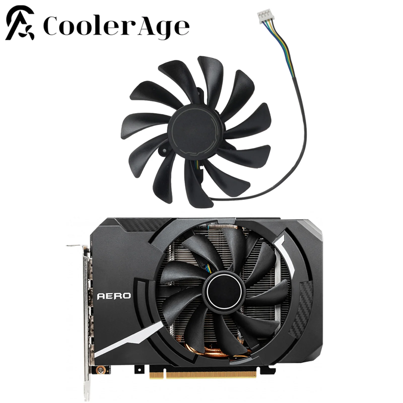 Video Card Fan For  MSI GeForce GTX 1660 Ti RTX 2060 2070 AERO ITX 95MM XY-D10015SH RTX2060 RTX2070 GTX1060Ti GPU Cooler Fan