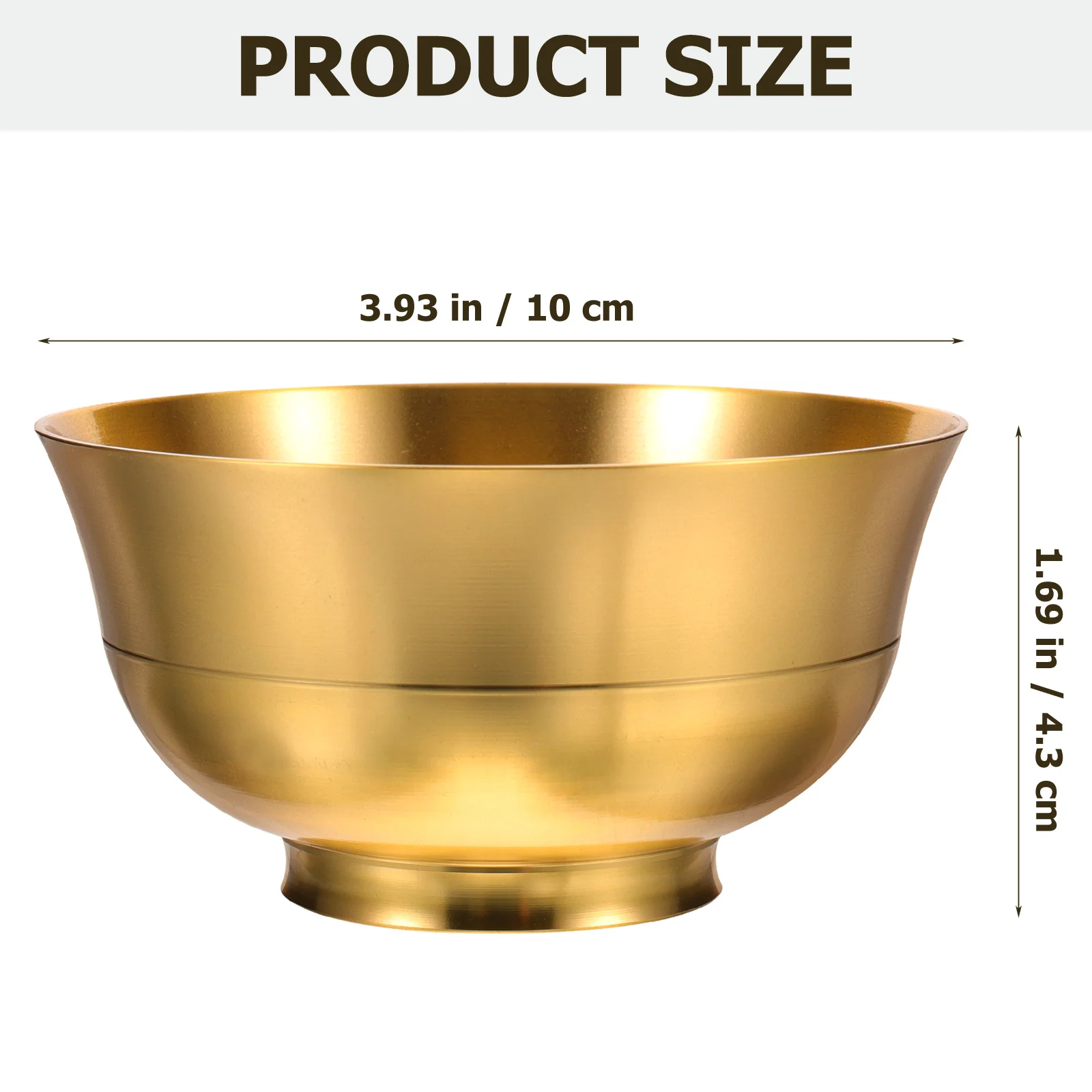 Brass Glossy Cornucopia Tea Offering Bowl Tibetan Supplies Cup Restaurant Decoration Enshrine for Buddha Exquisite Holy