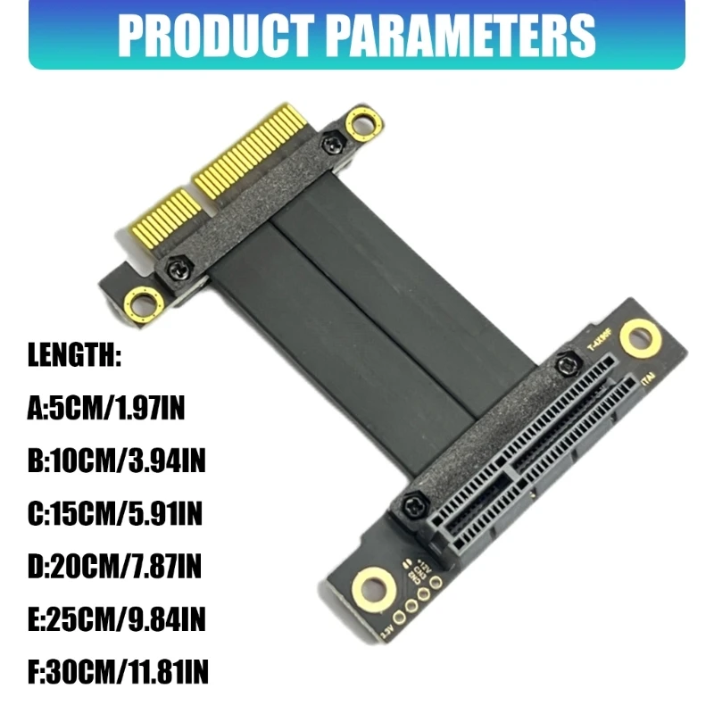 Driver-Frees PCIe3.0 X 4 Graphics Card Risers Cable for Repositioning Connection in Compactly ITX Case Layout Builds D2RC