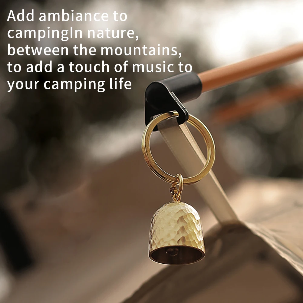 Mini Wind Chimes  Camping Hammered Craftsmanship Hanging Bell With 25mm Large Hanging Ring Gift For Mom Friends Camping Hiking