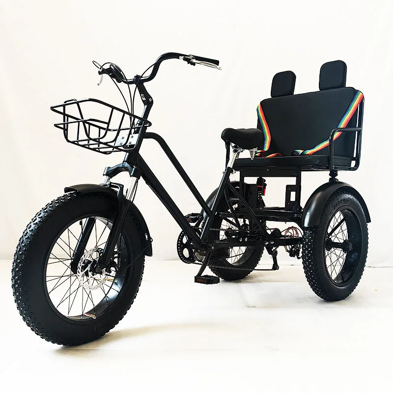 2026 Coastal-Resistant Easy Pedaling Cycle Rickshaw with Passenger Double Seat for Beach Promenades