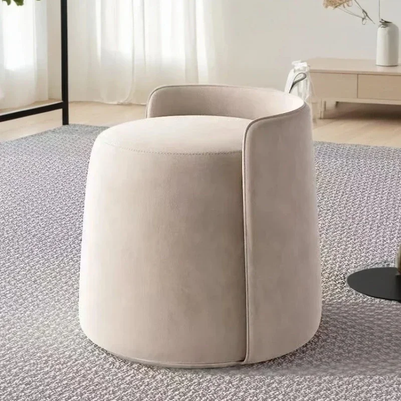 Makeup Stool Bedroom Dressing Table Chair Modern Rotatable Tea Chair Shoe Changing Living Room Sofa Low Stool Bedroom Furniture