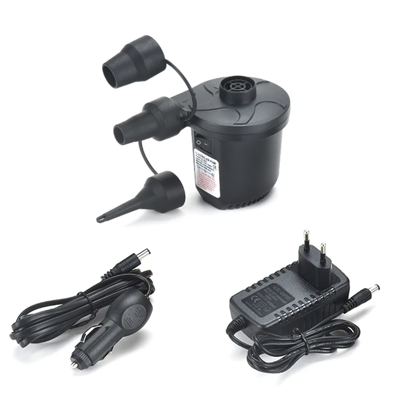 

Электрический воздушный насос мощностью 50 Вт с 3 насадками безotz для вакуумных сумок для хранения, воздушных матрасов и колец для плавания