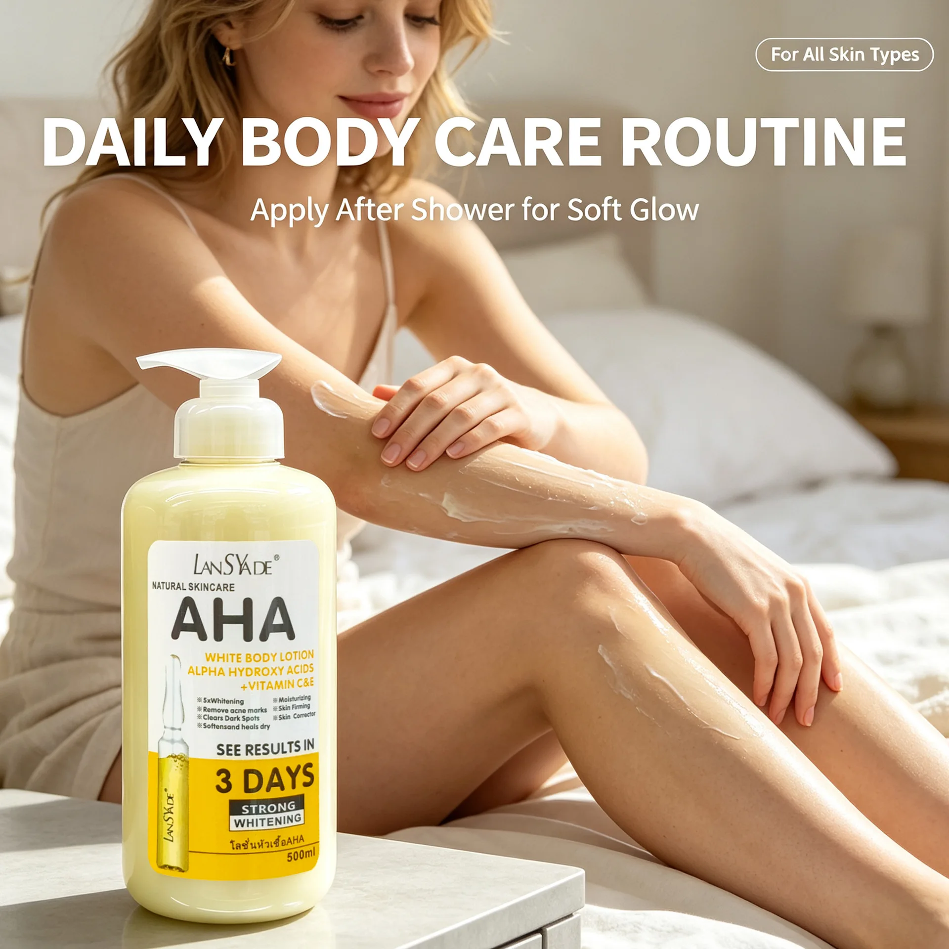AHA Moisturizing Body Lotion Brightening Moisturizing Firming Body Lotion Toning Serum