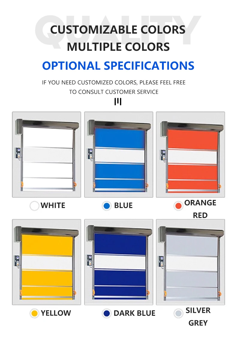 Automatic High-Speed PVC Frozen Cooler Door Roll-Up Fast Factory Customizable Cold Room Rolling Garage Door