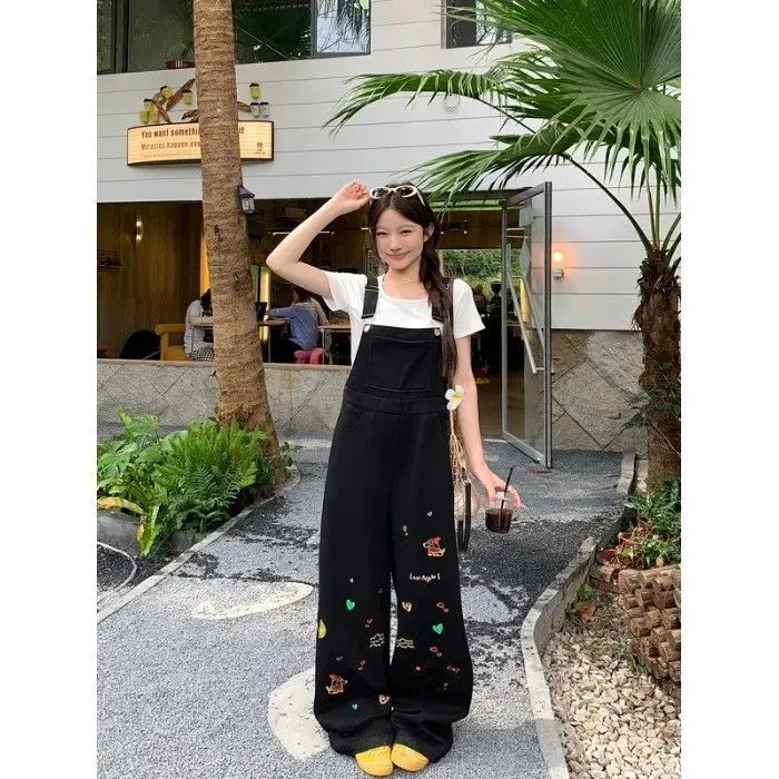 

Full Jumpsuits Woman Comfortable Girl Colorful Polka Dot Ruffled Strap Crinkle Snap Closure Polychrome Draped Off Shoulder