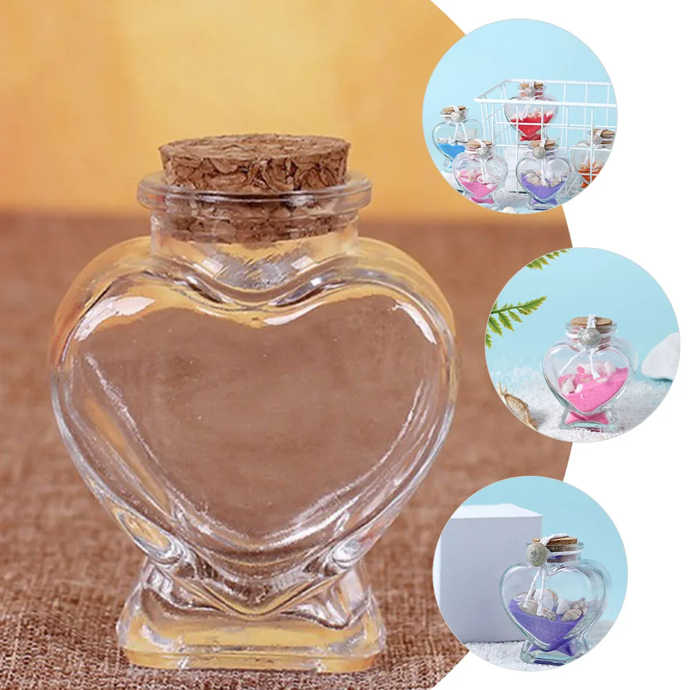 

4pcs Wishing Bottle Transparent Drift Glass Aromatherapy Perfume Container Decorative Adornment Ocean Creative