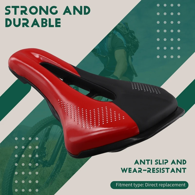 Ultralight Road Bike Saddle Short Nose Bicycle Seat PU Leather Hollow Prostatic Saddle Bicycle Parts