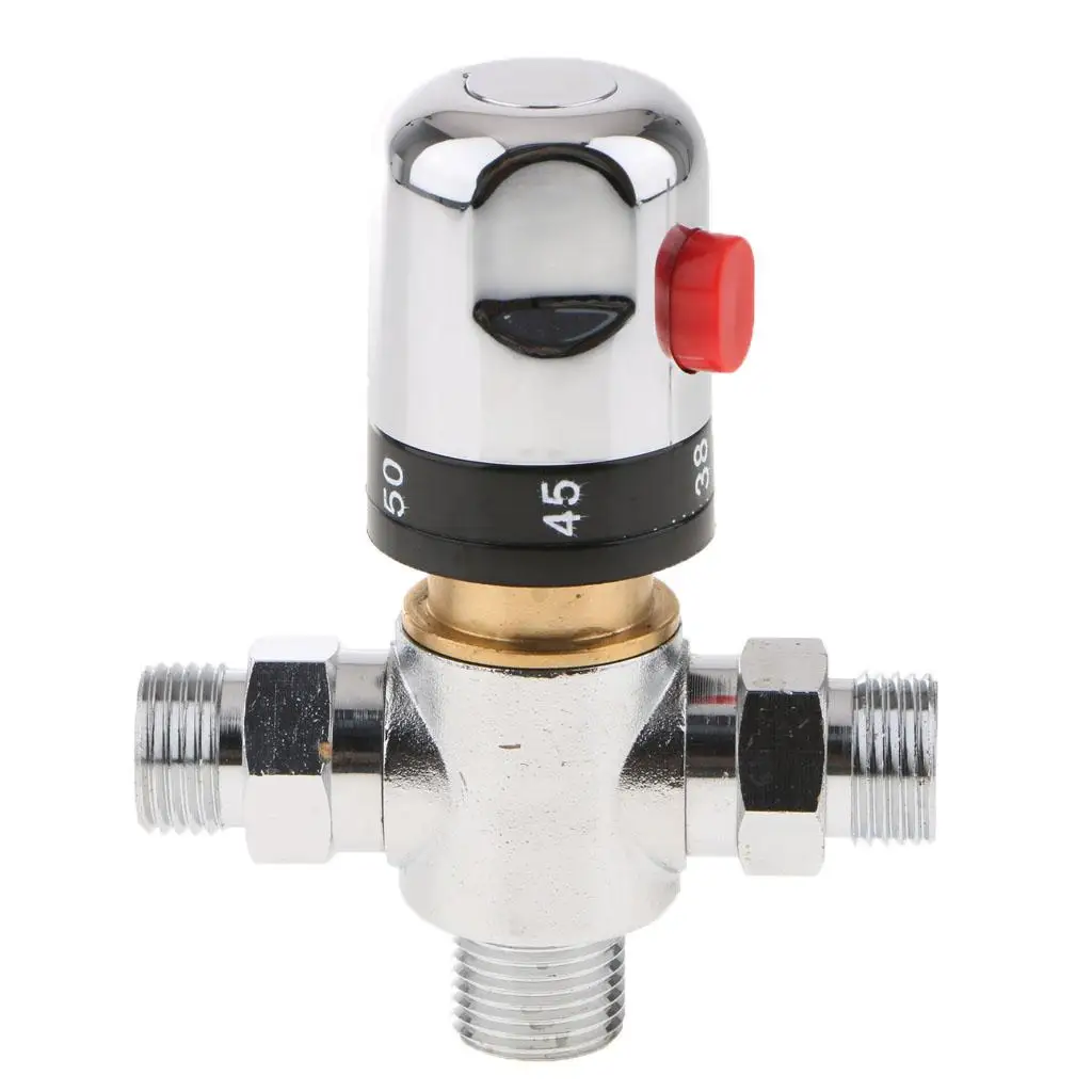 Water Temperature Control Valve Alloy Automatic Thermostatic Blending Mixer for Bathroom Shower Washroom Water Heater