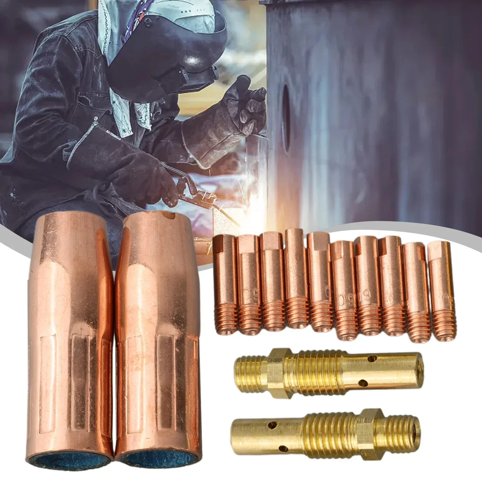 Easy to Install 0 035 MIG Welding Kit, High Performance, Tw eco 100L Contact Tip, Protective Mouth and Connecting Rod