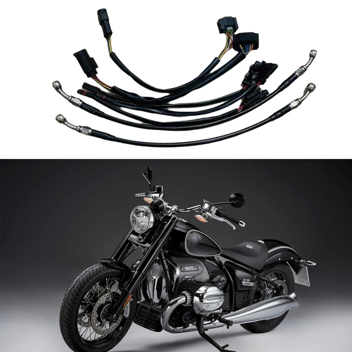 Brake clutch extension cable R18 motorcycle accessories high handlebar power extension cable Fit for BMW R18 R 18 Oil pipeline