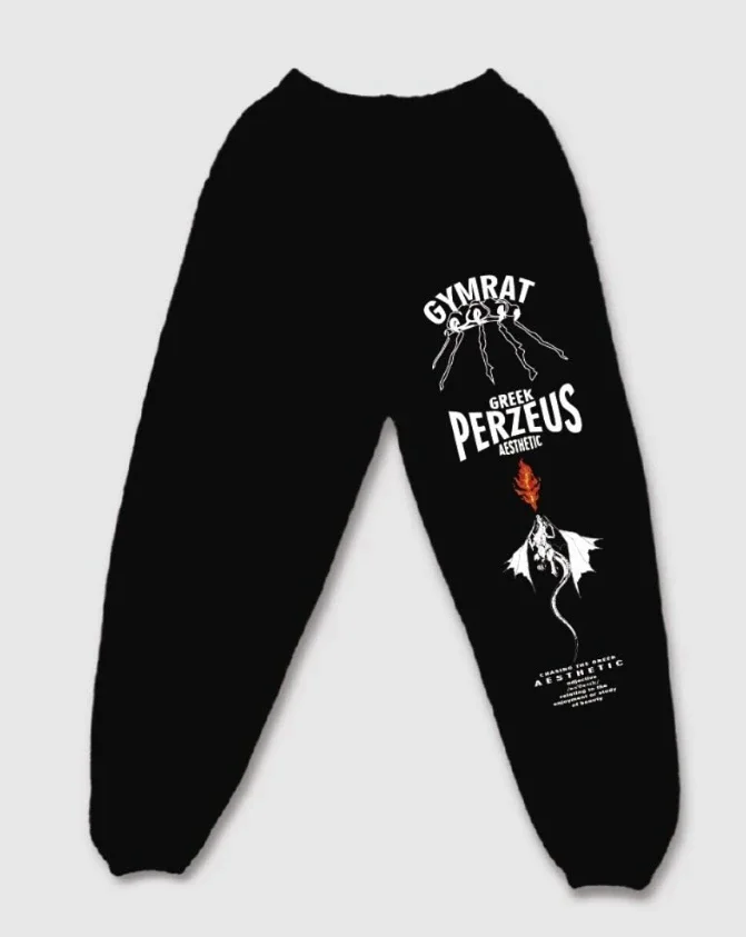 

Спортивные брюки Gymrat в уличном стиле с принтом греческой мифологии, мужские повседневные спортивные беговые брюки, новинка 2021 года, лето ins