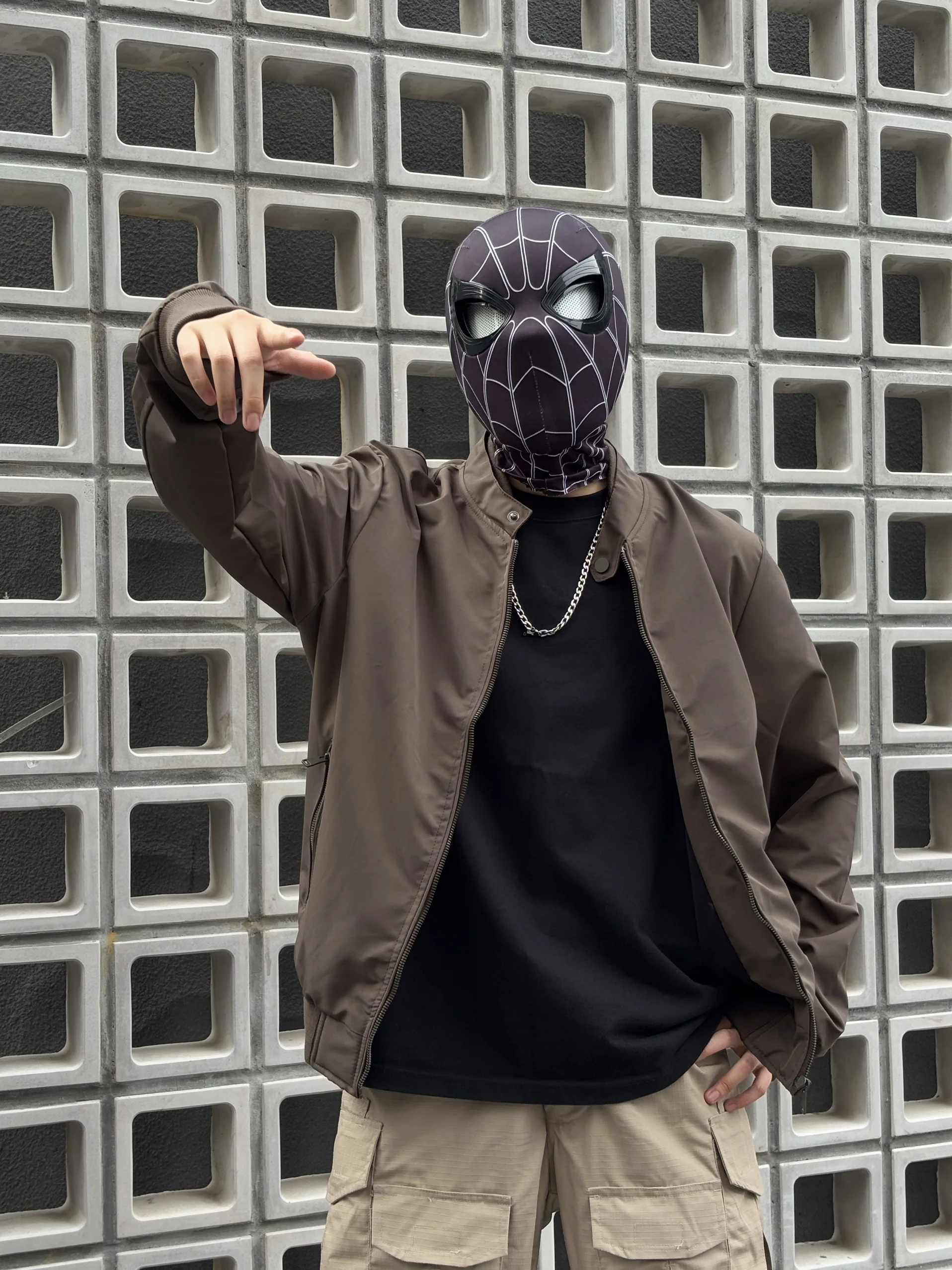 

American Sle ort G9 Jaet Pure Color Ретро воротник-стойка Мужской весенний дизайн Высококачественное чувство молодежного спорта свободного покроя