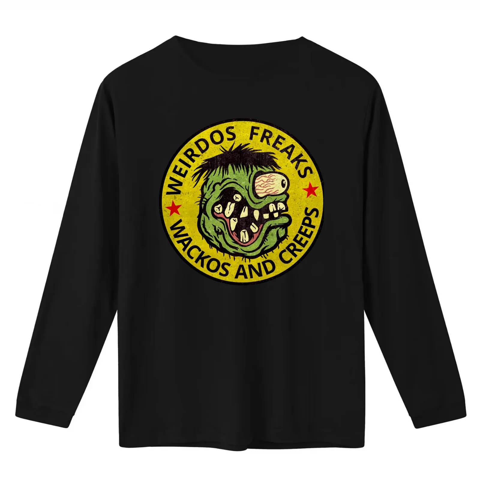 Weirdos Freaks Wackos and Creeps Emblem for Introverts T-Shirt Summer Casual Cotton Tee Oversized Streetwear Tops 100% Cotton