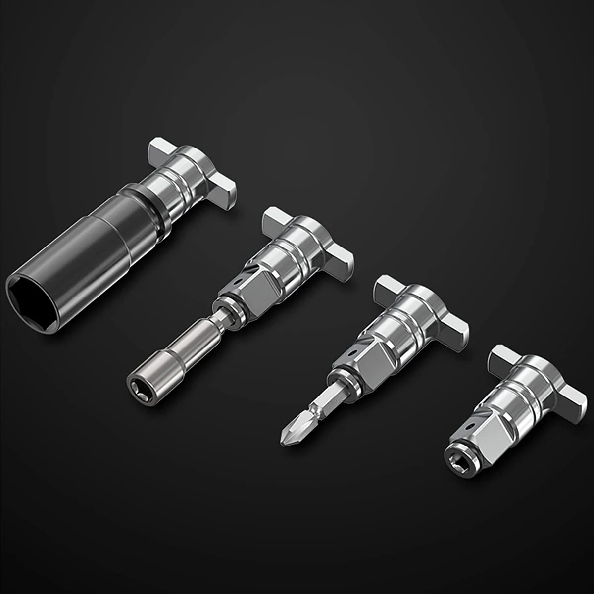 Совместимая Противоударная наковальня в корпусе для дрели, Квадратный привод 1/2 дюйма на адаптер с шестигранным гнездом 1/4 дюйма