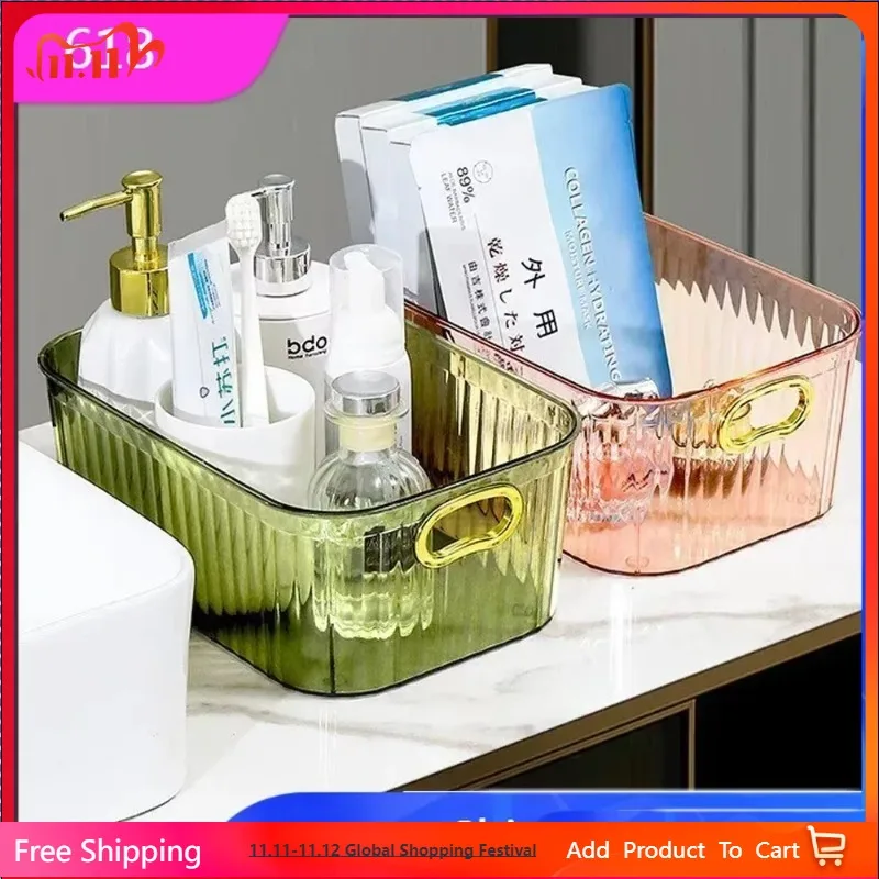 

Multifunctional Storage Bin Pet Container Desktop Storage Basket for Kitchen Organization Refrigerator Cosmetics Cabinet Home