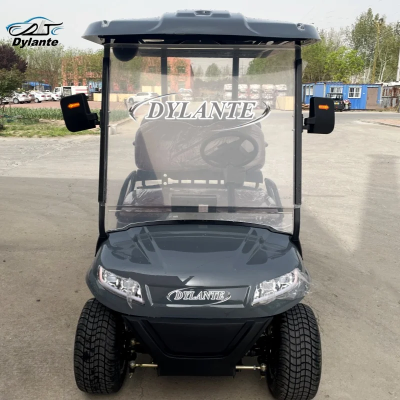 بطارية ليثيوم فاخرة مخصصة 48 فولت/72 فولت 4 مقاعد عربات التي تجرها الدواب الشاطئ عربة جولف كهربائية رحلة سياحية تلقائية مناسبة لنادي الجولف وملعب العشب #1