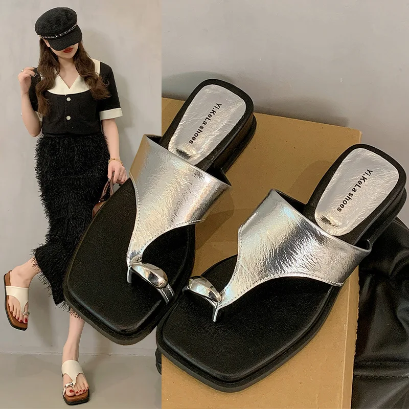

Fashion High Heel Soft Sole Platform Flip Flops Women Summer French Toe Sandals