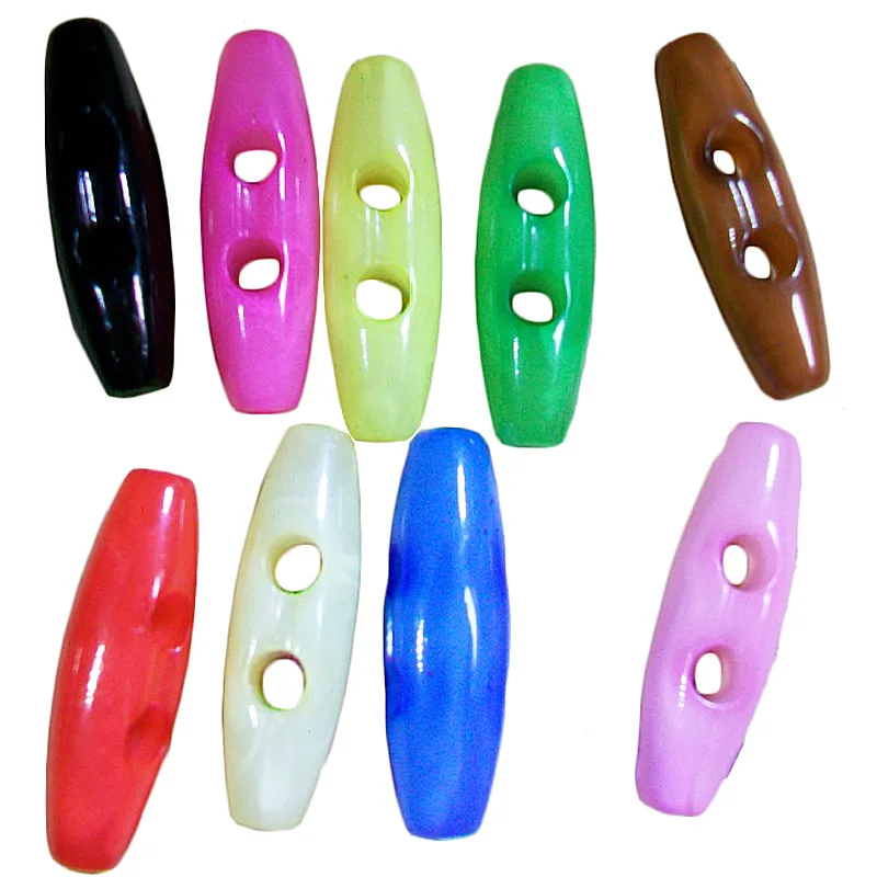 

10PCS 30-50MM Oval Shape Resin Two Eye Button Toggle Buttons Sewing Craft DIY Accessory Coat Cloak Jacket Blazer Sweater Button