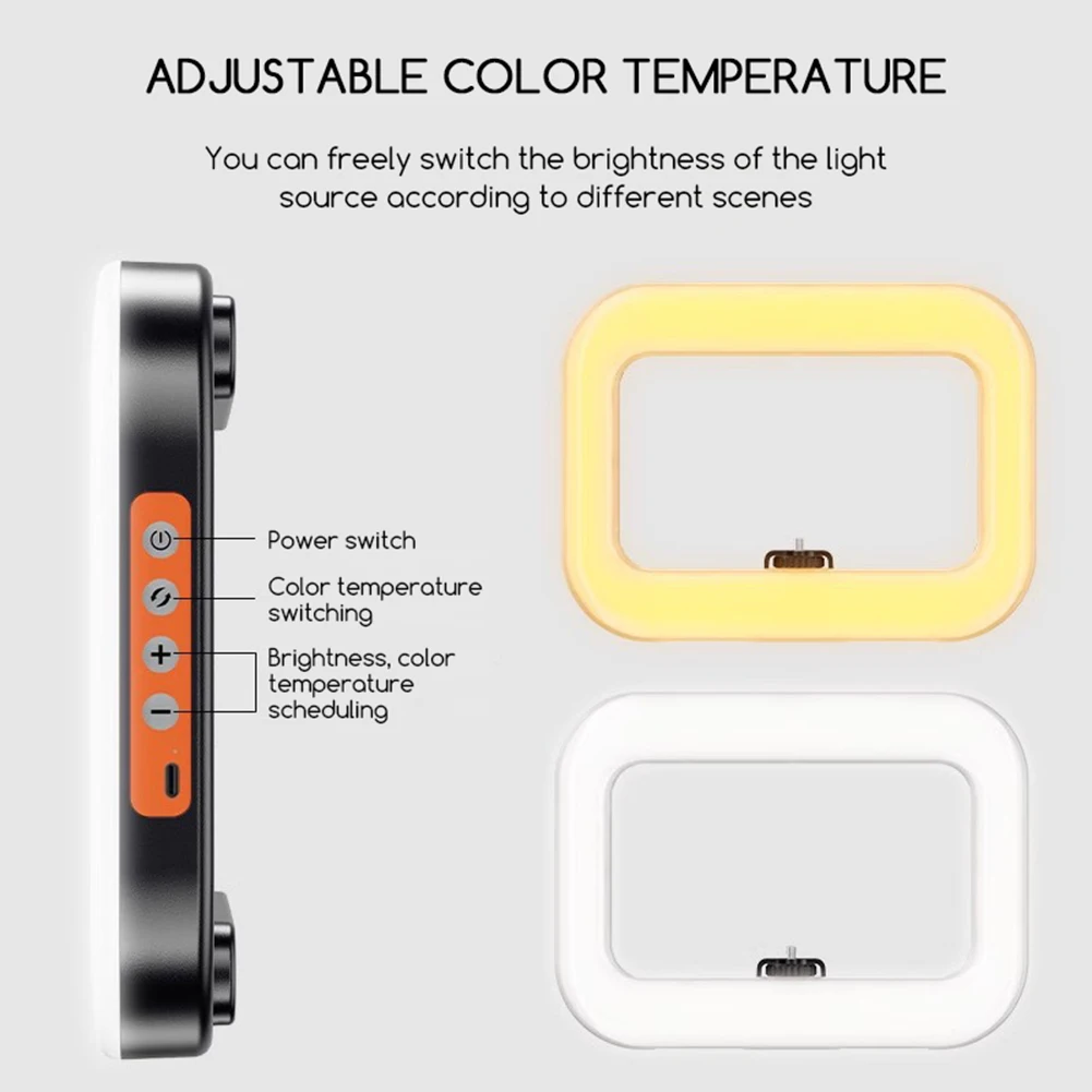 Portable Rings LED Rechargeable Fill Light Adjustables Color Temperature For Mobile Photography For Live