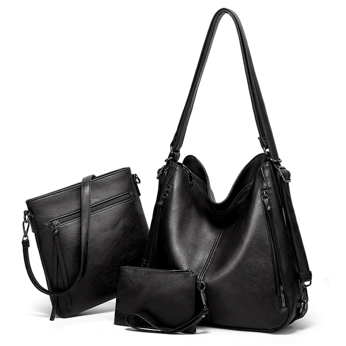 

3-Piece Set Large-Capacity New Style Minimalist Fashionable Versatile Women's Handheld, Crossbody & Shoulder Bag