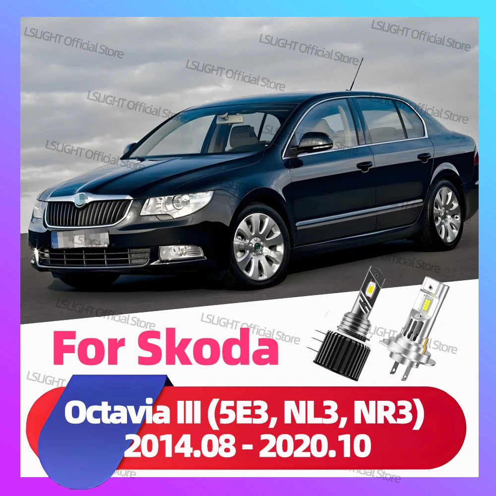 

2/4x High Low Beam Headlights 6000K 30000LM Auto Bulbs For Skoda Octavia III (5E3, NL3, NR3) 2015-2020.10 2016 2017 2018 2019
