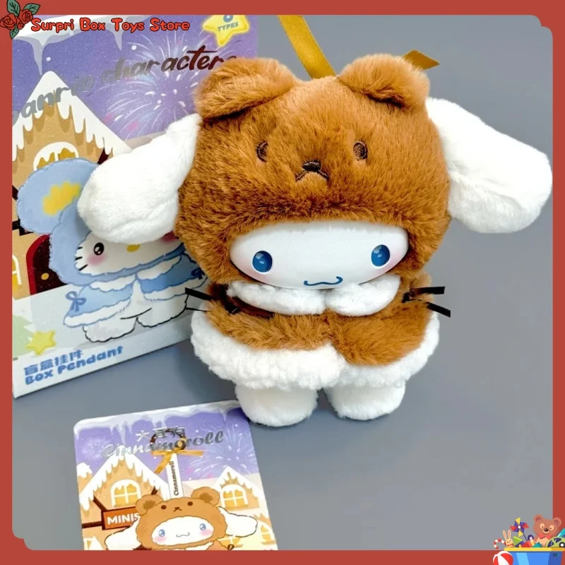 

Genuine Sanrio Small Cloak Series Vinyl Plush Pendant Blind Box Cute Figure Desktop Ornament Lovely Doll Trendy Toys Girls Gift
